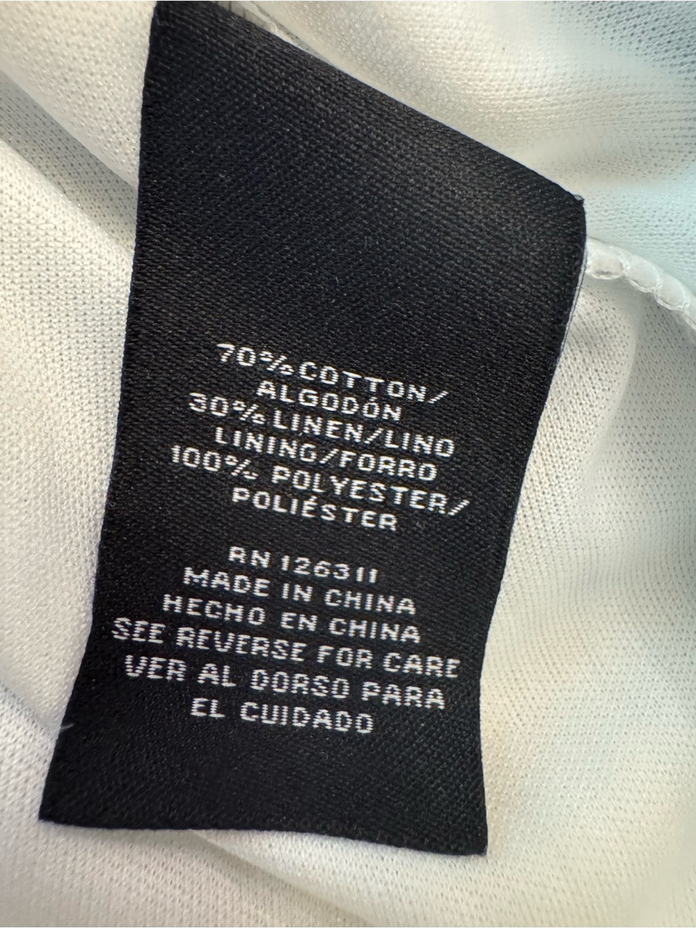 Ronni Nicole Sleeveless Linen Blend Babydoll Dress Blue White Stripes Ruffle LRG - Picture 11 of 11
